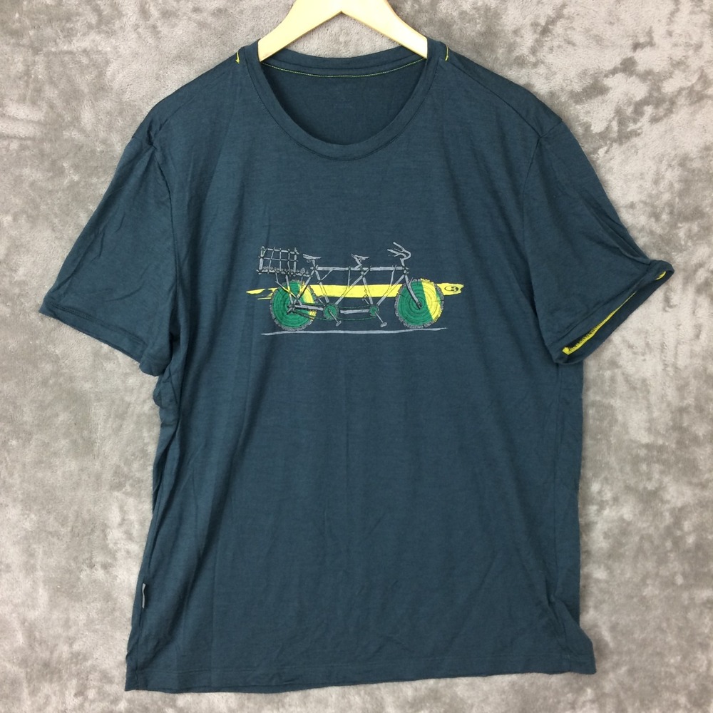 Icebreaker Base Layer Shirt Mens XL Merino Wool Outdoors Lightweight Green